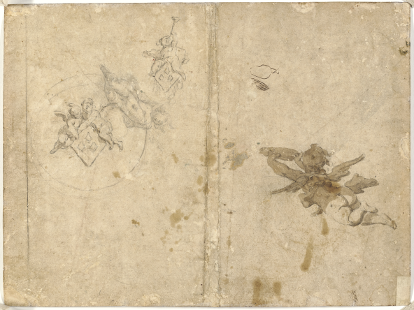 Abraham Bloemaert, Sketches on the verso of no. 2017.1.7