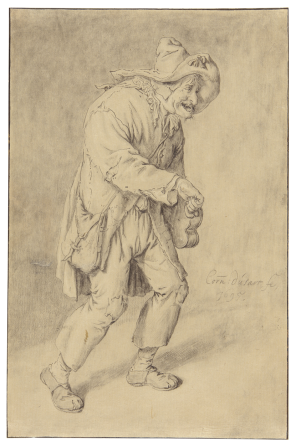 Cornelis Dusart, The Hurdy-Gurdy Player