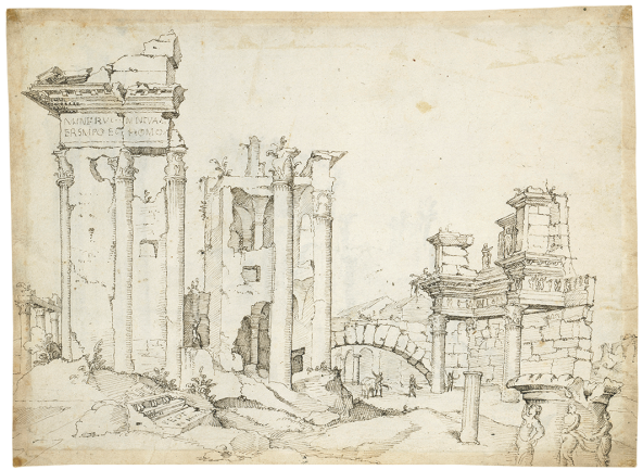 Maarten van Heemskerck, View of the Forum of Nerva