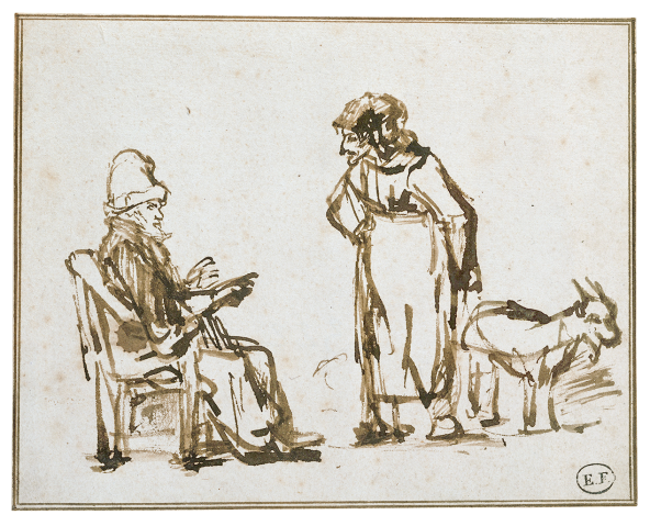 Rembrandt (or follower?), Tobit and Anna with the Goat