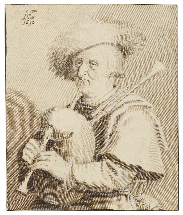 Jan van de Velde II, Bagpipe Player
