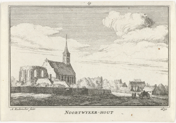 Abraham Rademaker, after an unknown artist, View of Noordwijkerhout
