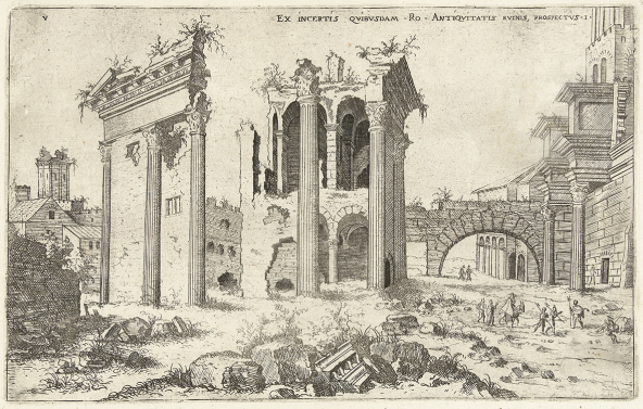 Hieronymus Cock, View of the Forum of Nerva