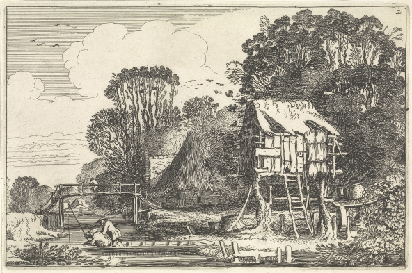 Jan van de Velde II, Landscape with Dovecote
