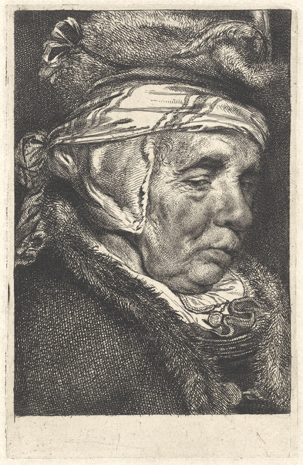 Cornelis Visscher, Head of an Old Woman