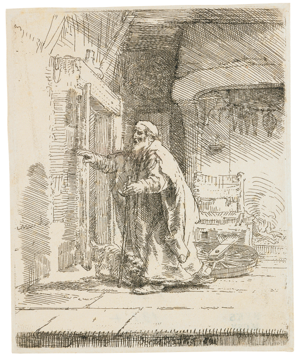 Rembrandt, The Blind Tobit: Large Plate