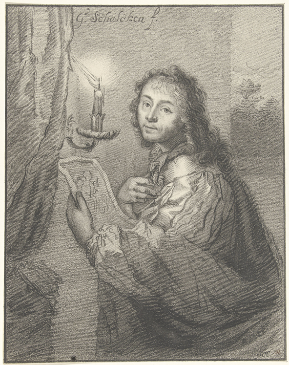 Christiaan Josi, after Godefridus Schalcken, Self-Portrait of Godefridus Schalcken