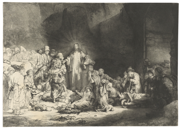 Rembrandt, Christ Healing the Sick (The Hundred Guilder Print)