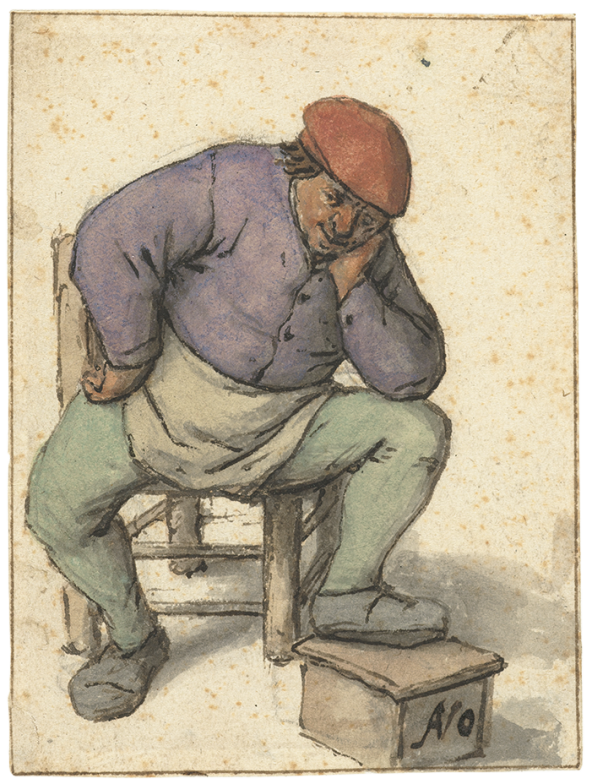 Adriaen van Ostade, Study of a Seated Man