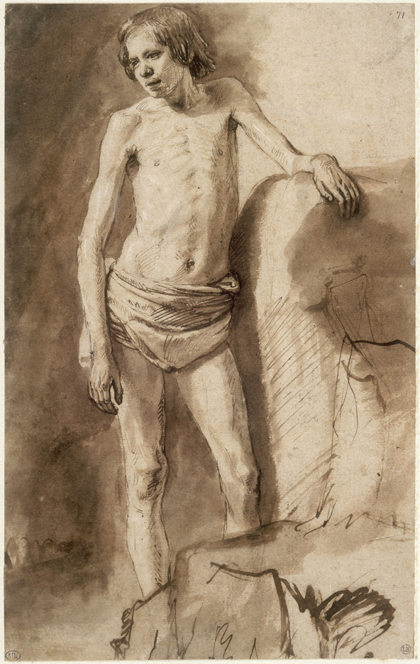 Samuel van Hoogstraten, Standing Male Nude, Head Facing Left