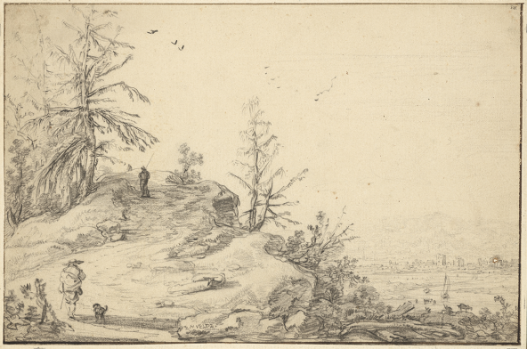 Esaias van de Velde, Path Leading Up a Wooded Rise