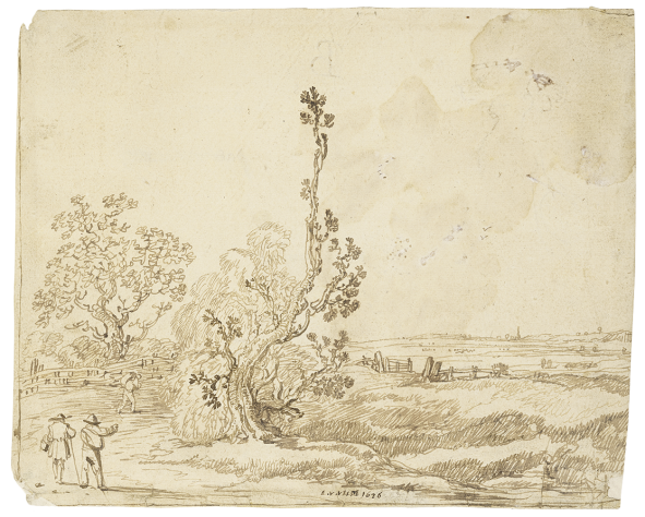 Esaias van de Velde (attributed to), Landscape with Trees and Fields