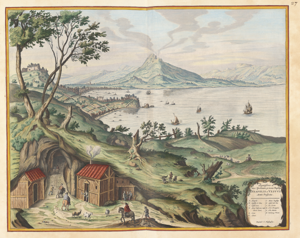 After Joris Hoefnagel, View of Naples and Vesuvius from Posillipo