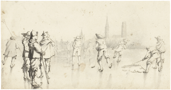 Gerard ter Borch II, Skaters Outside the Zwolle City Walls