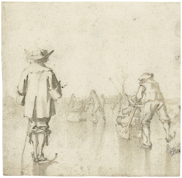 Gerard ter Borch II, Man Watching Skaters