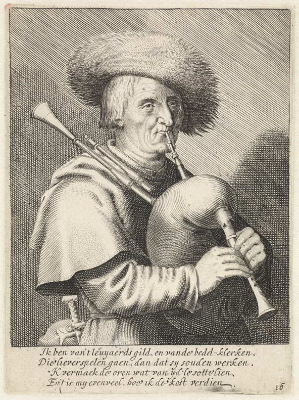 Jan van de Velde II, Bagpipe Player