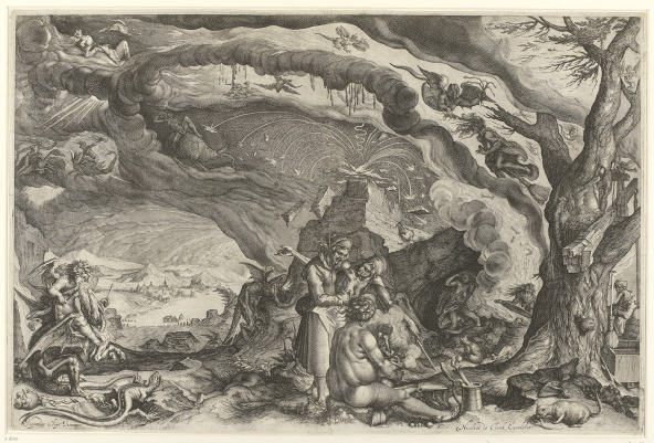 Andries Stock, after Jacques de Gheyn II, The Preparation for the Witches' Sabbath